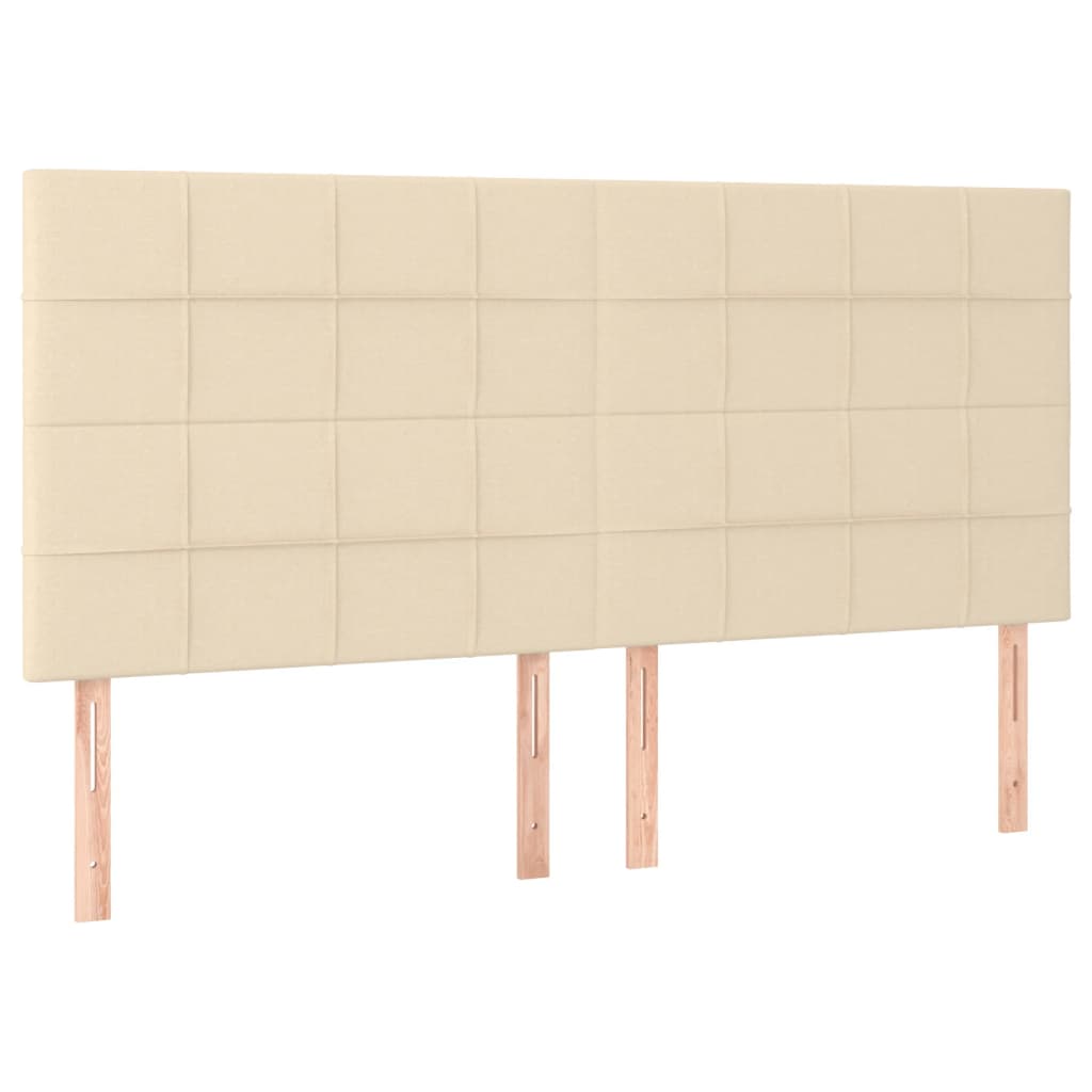 LED uzglavlje krem 180x5x118/128 cm od tkanine