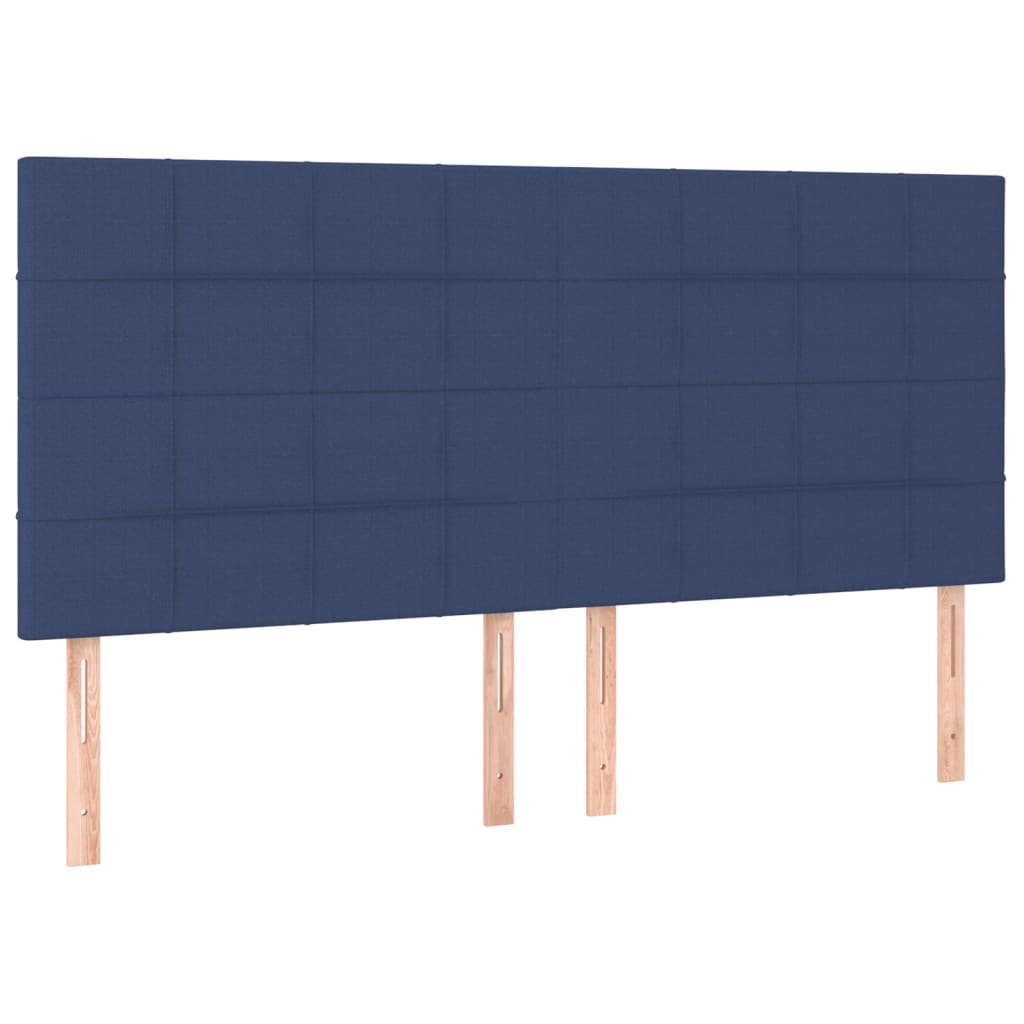 LED uzglavlje plavo 200x5x118/128 cm od tkanine