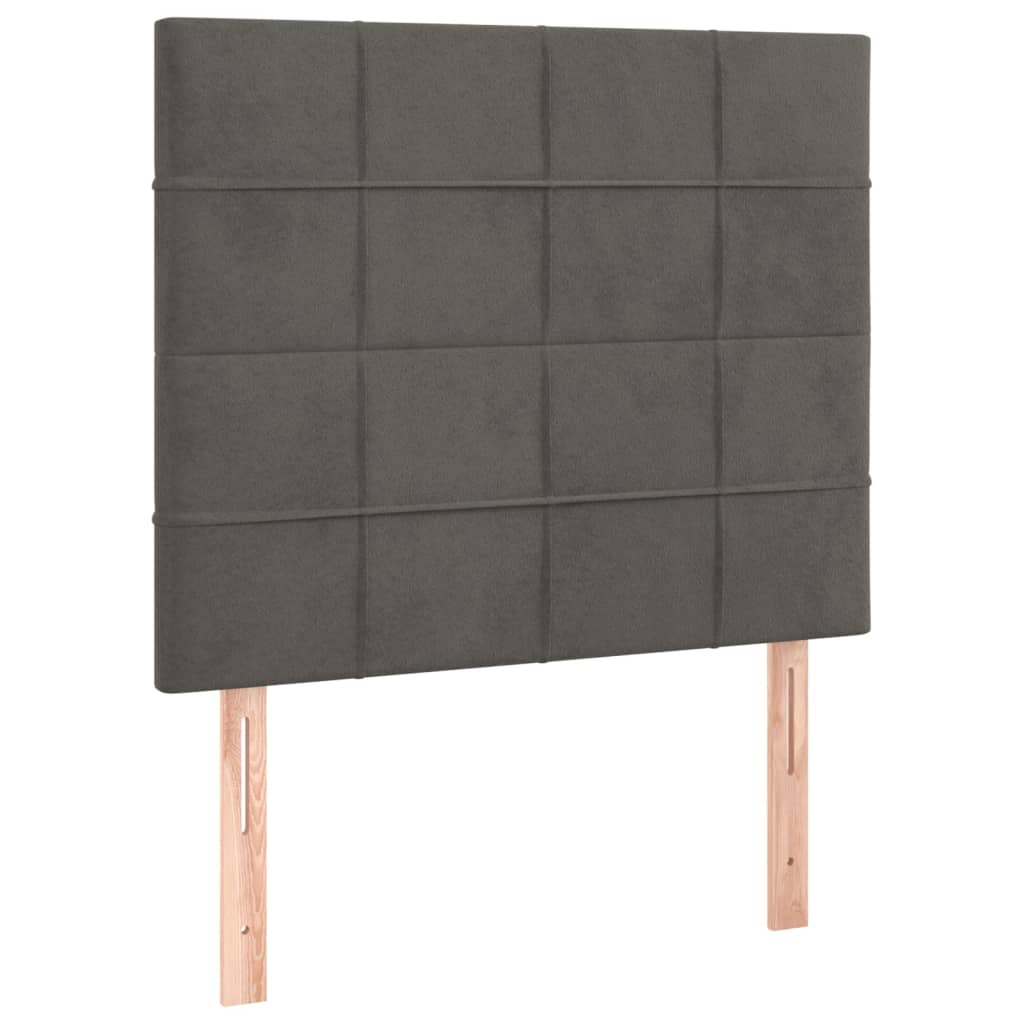 LED uzglavlje tamnosivo 80x5x118/128 cm baršunasto