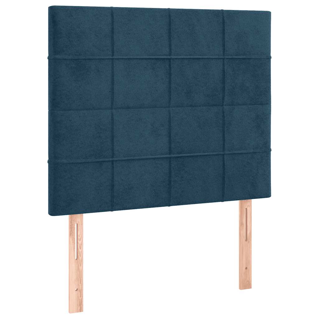 LED uzglavlje tamnoplavo 90x5x118/128 cm baršunasto