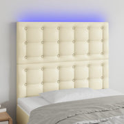 LED uzglavlje krem 90x5x118/128 cm od umjetne kože