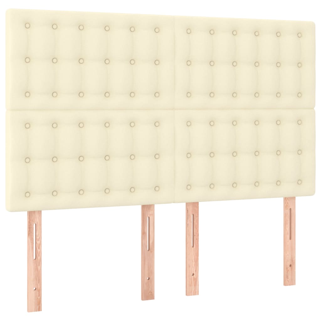 LED uzglavlje krem 144x5x118/128 cm od umjetne kože