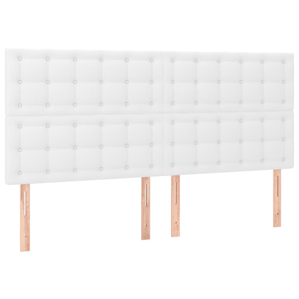 LED uzglavlje bijelo 160x5x118/128 cm od umjetne kože