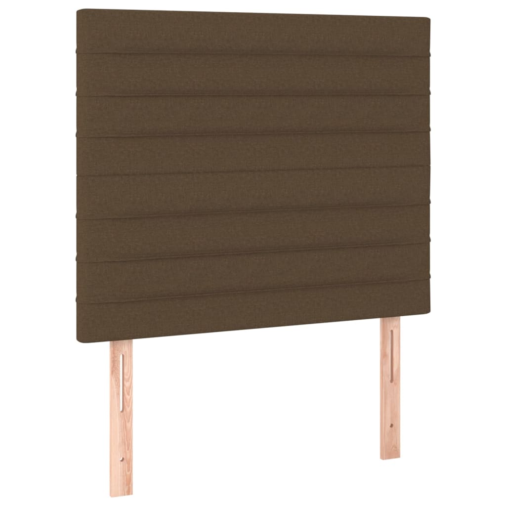 LED uzglavlje tamnosmeđe 100x5x118/128 cm od tkanine