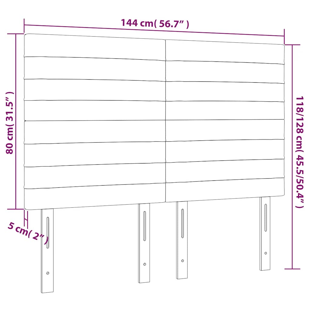 LED uzglavlje tamnozeleno 144x5x118/128 cm baršunasto