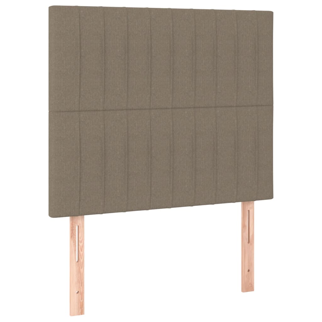 LED uzglavlje smeđesivo 100x5x118/128 cm od tkanine