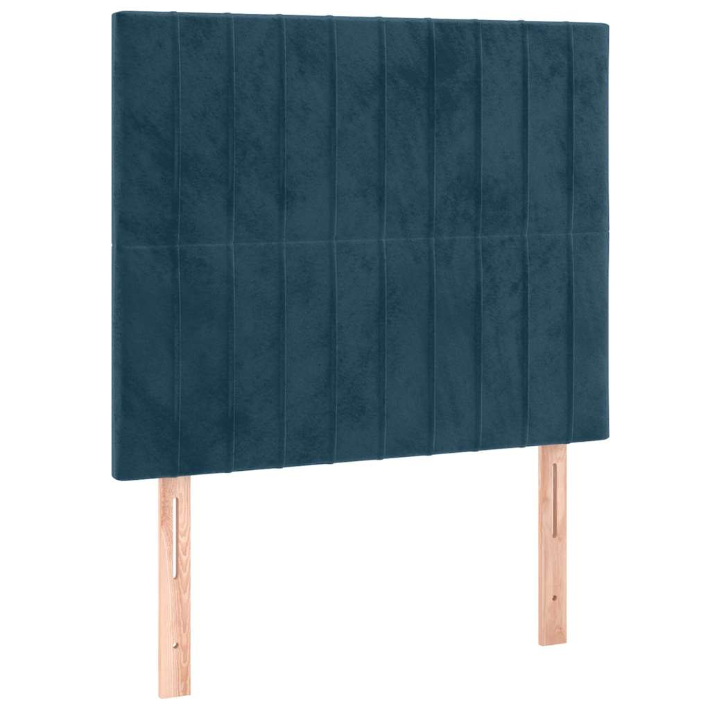 LED uzglavlje tamnoplavo 90x5x118/128 cm baršunasto