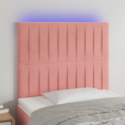LED uzglavlje ružičasto 90x5x118/128 cm baršunasto