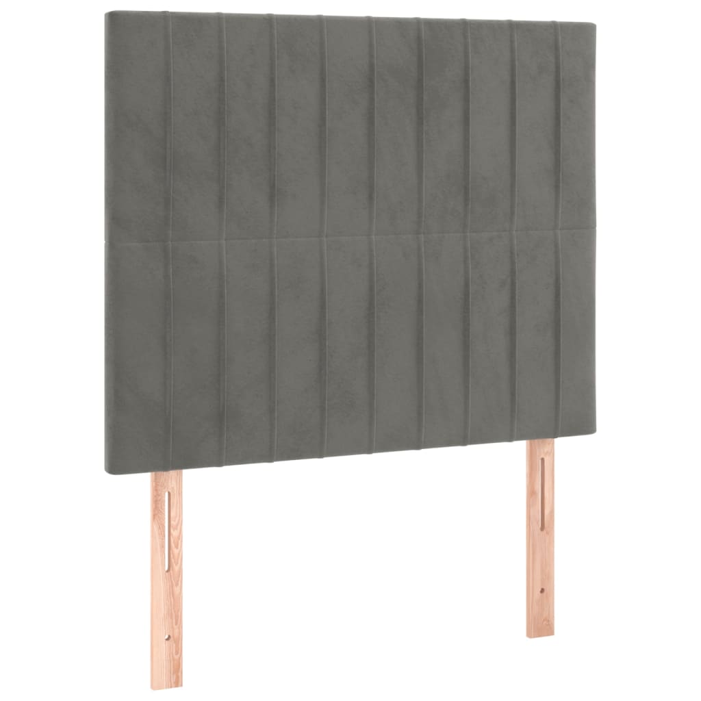 LED uzglavlje svjetlosivo 100x5x118/128 cm baršunasto