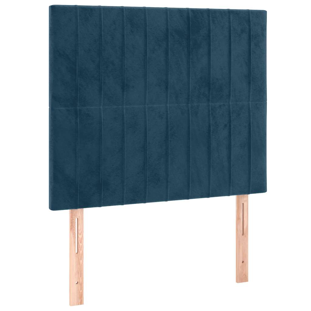 LED uzglavlje tamnoplavo 100x5x118/128 cm baršunasto