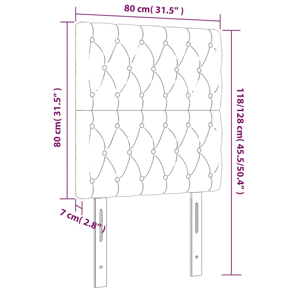 LED uzglavlje tamnozeleno 80x7x118/128 cm baršunasto