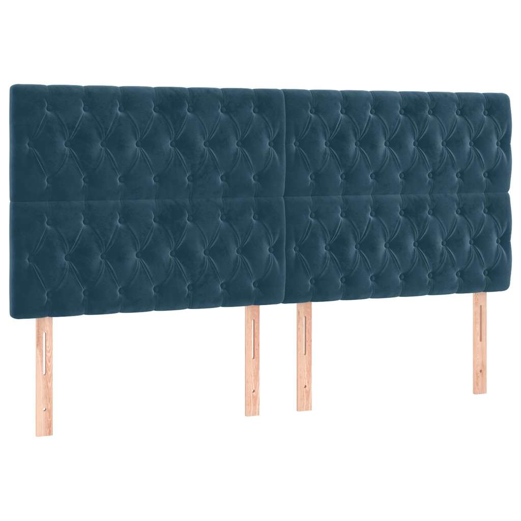 LED uzglavlje tamnoplavo 180x7x118/128 cm od tkanine