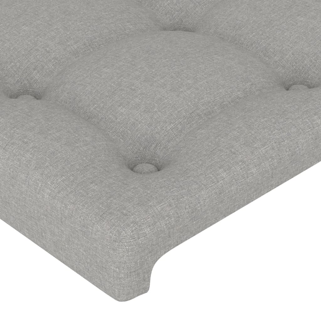 LED uzglavlje svjetlosivo 80x5x118/128 cm od tkanine