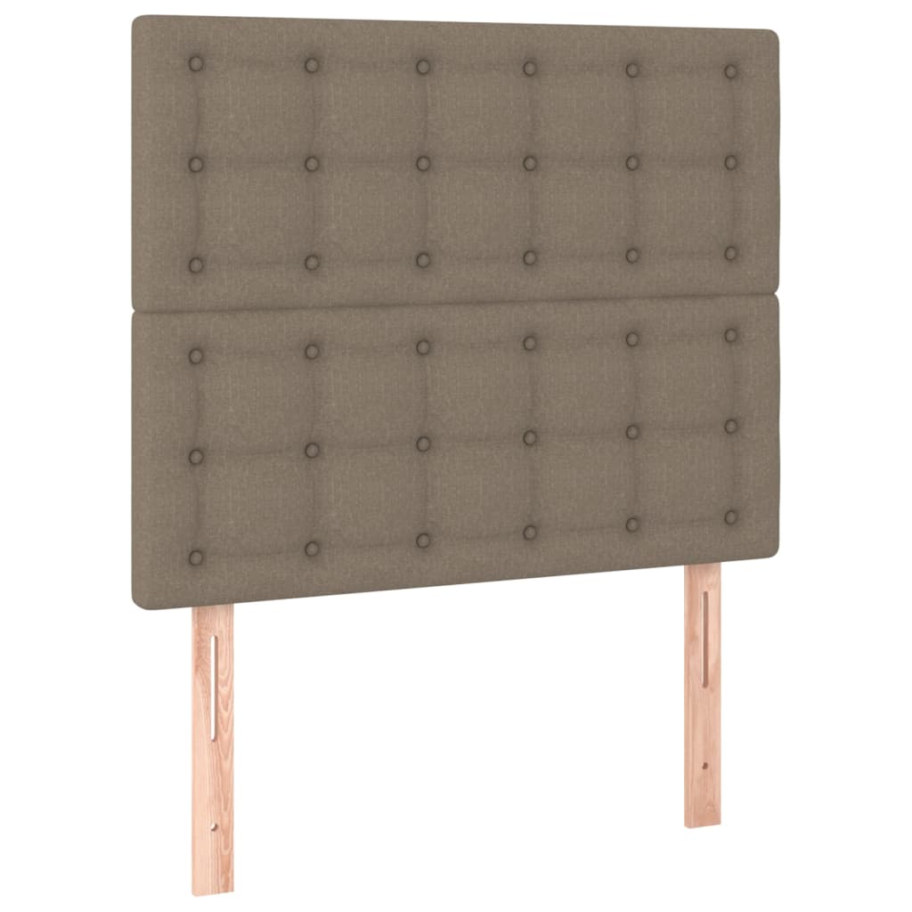 LED uzglavlje smeđesivo 90x5x118/128 cm od tkanine