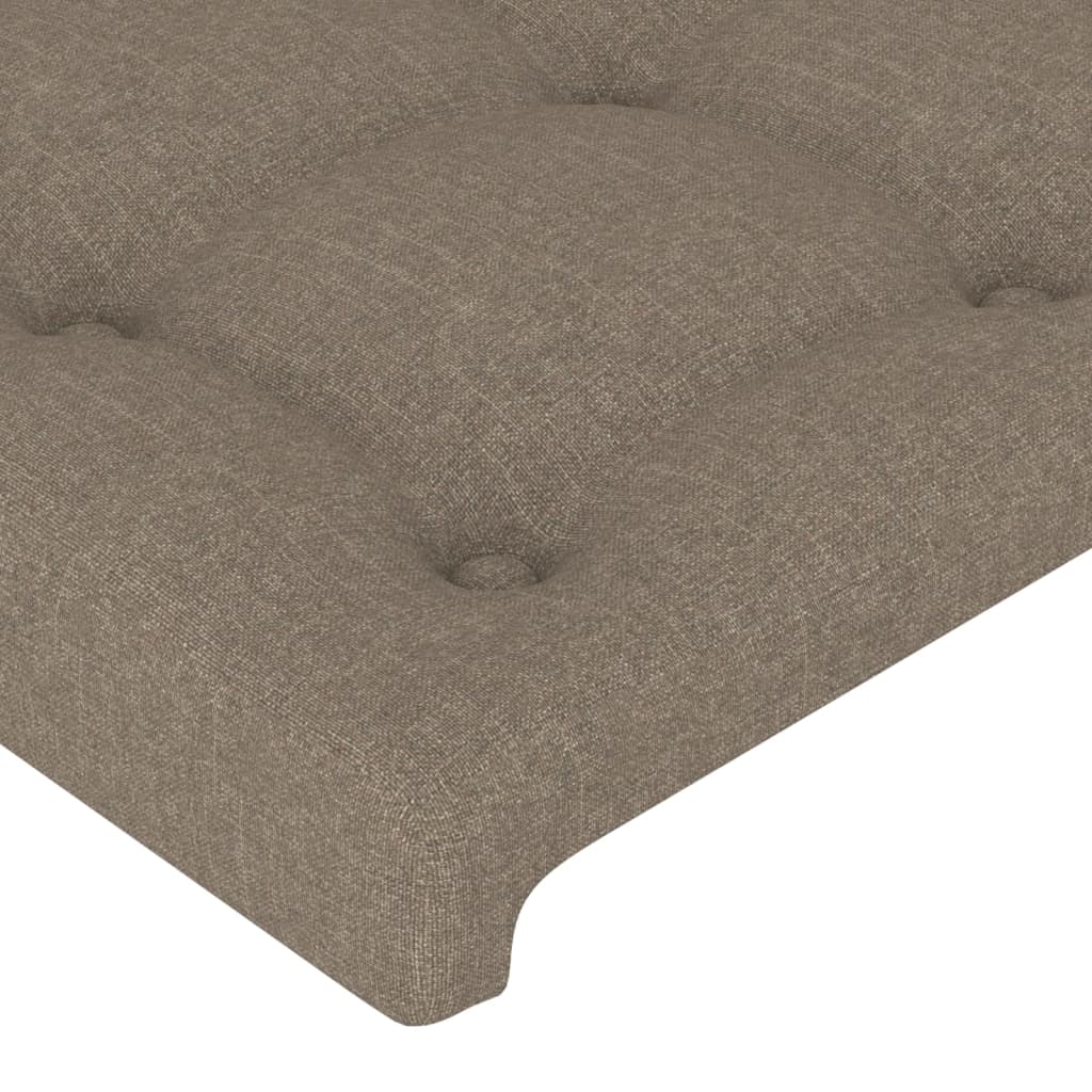 LED uzglavlje smeđesivo 90x5x118/128 cm od tkanine