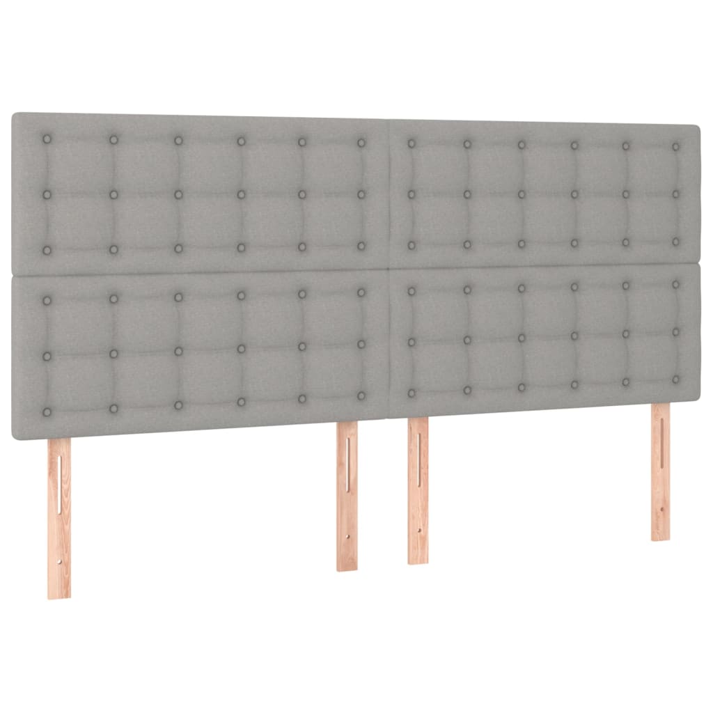 LED uzglavlje svjetlosivo 160x5x118/128 cm od tkanine