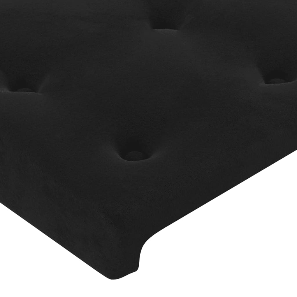 LED uzglavlje crno 80x5x118/128 cm baršunasto