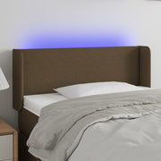 LED uzglavlje tamnosmeđe 83x16x78/88 cm od tkanine