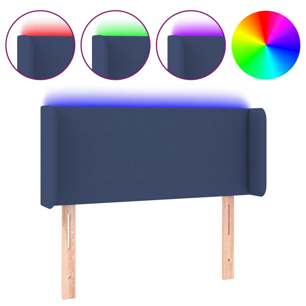 LED uzglavlje plavo 83x16x78/88 cm od tkanine