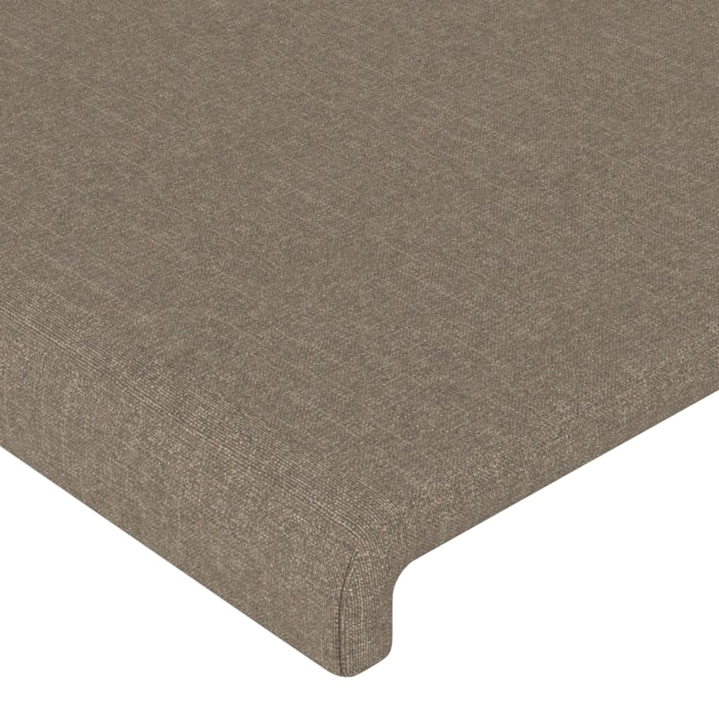 LED uzglavlje smeđesivo 93x16x78/88 cm od tkanine