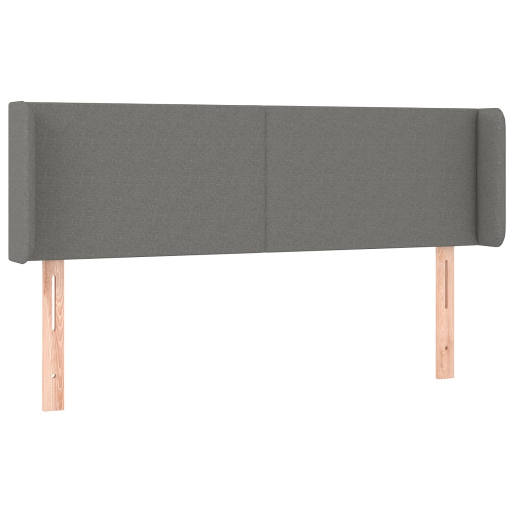 LED uzglavlje tamnosivo 147x16x78/88 cm od tkanine