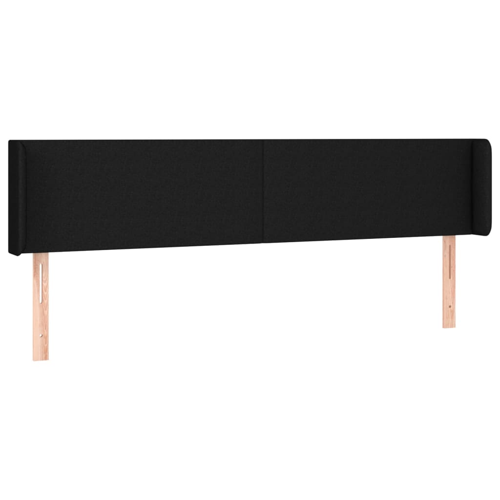 LED uzglavlje crno 203x16x78/88 cm od tkanine