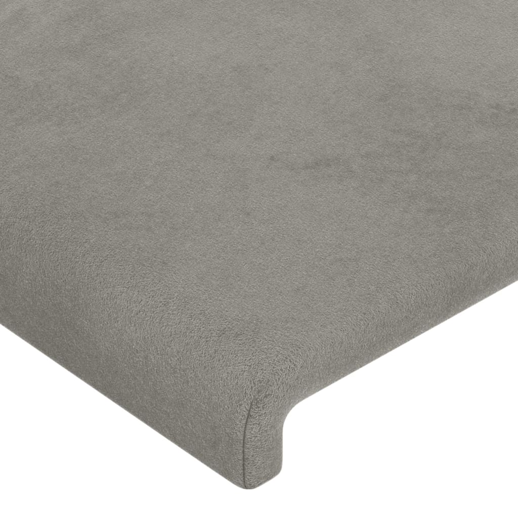 LED uzglavlje svjetlosivo 183x16x78/88 cm baršunasto