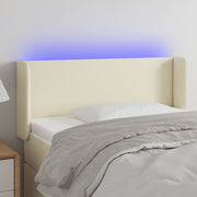LED uzglavlje krem 83x16x78/88 cm od umjetne kože