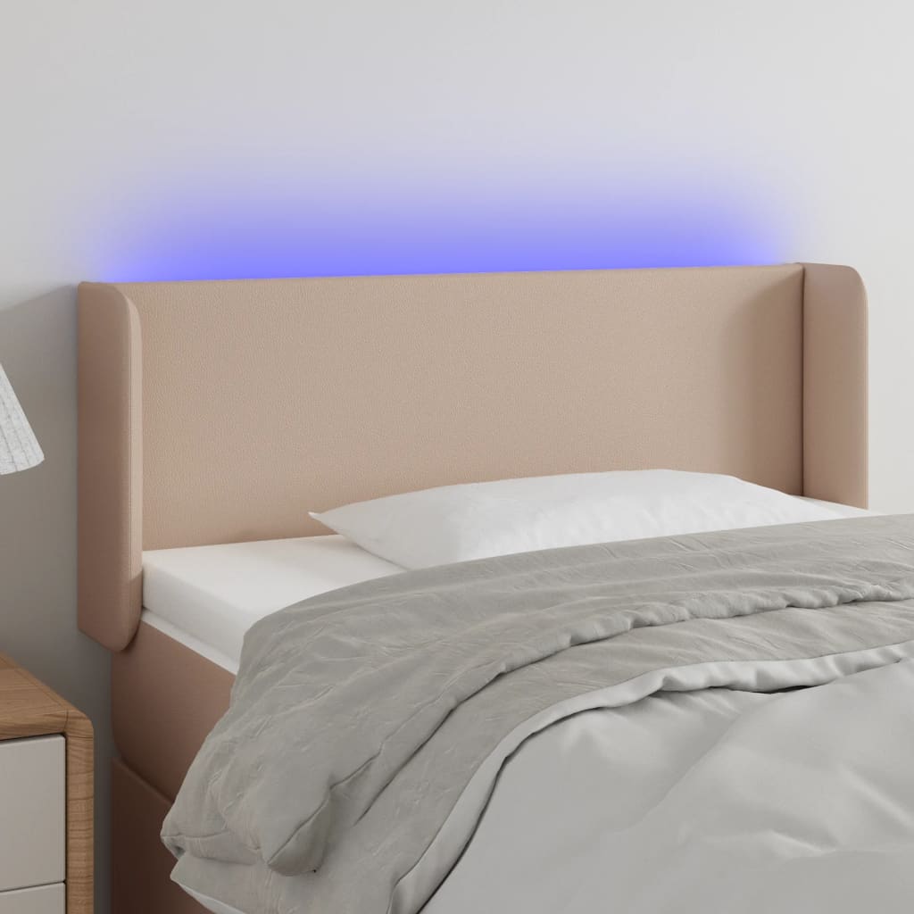 LED uzglavlje cappuccina 103x16x78/88 cm od umjetne kože