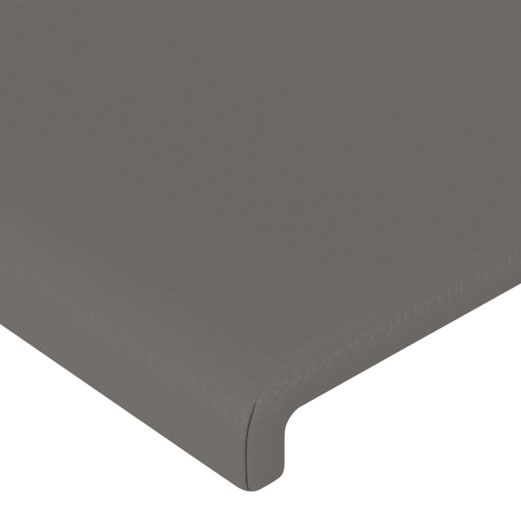 LED uzglavlje sivo 147x16x78/88 cm od umjetne kože