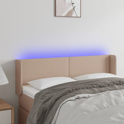 LED uzglavlje boja cappuccina 147x16x78/88 cm od umjetne kože