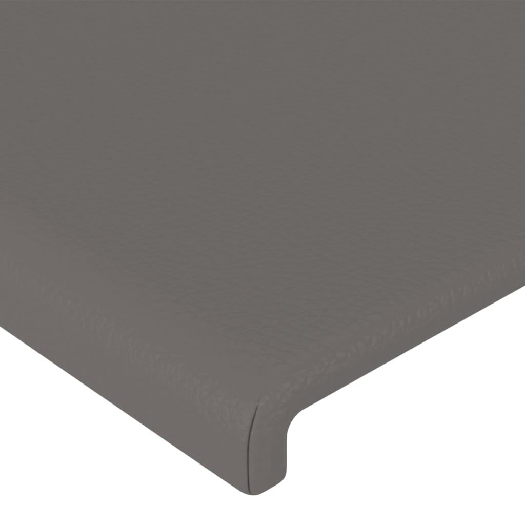LED uzglavlje sivo 183x16x78/88 cm umjetna koža