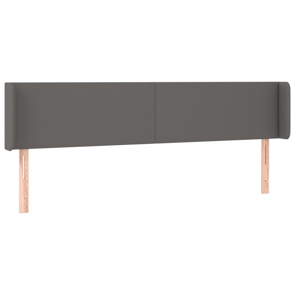 LED uzglavlje sivo 203x16x78/88 cm od umjetne kože