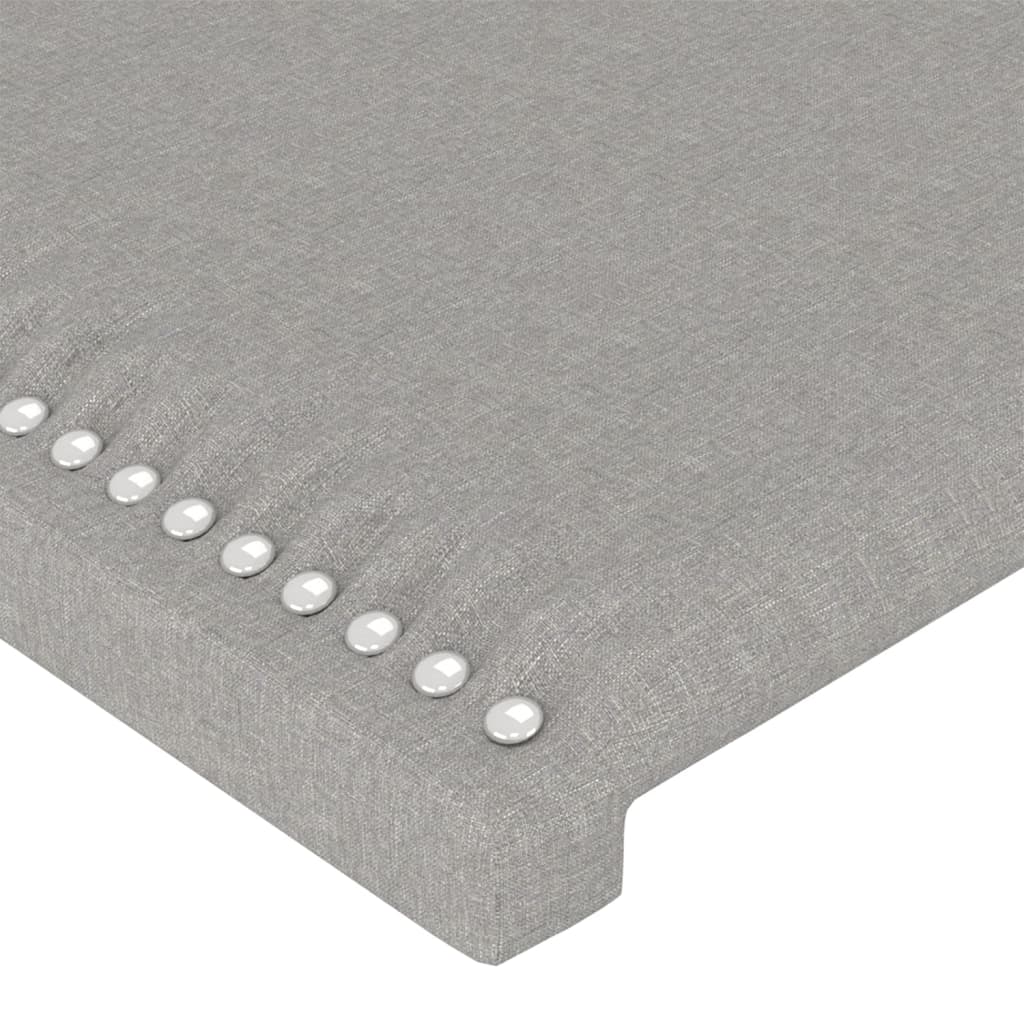 LED uzglavlje svjetlosivo 147x16x78/88 cm od tkanine