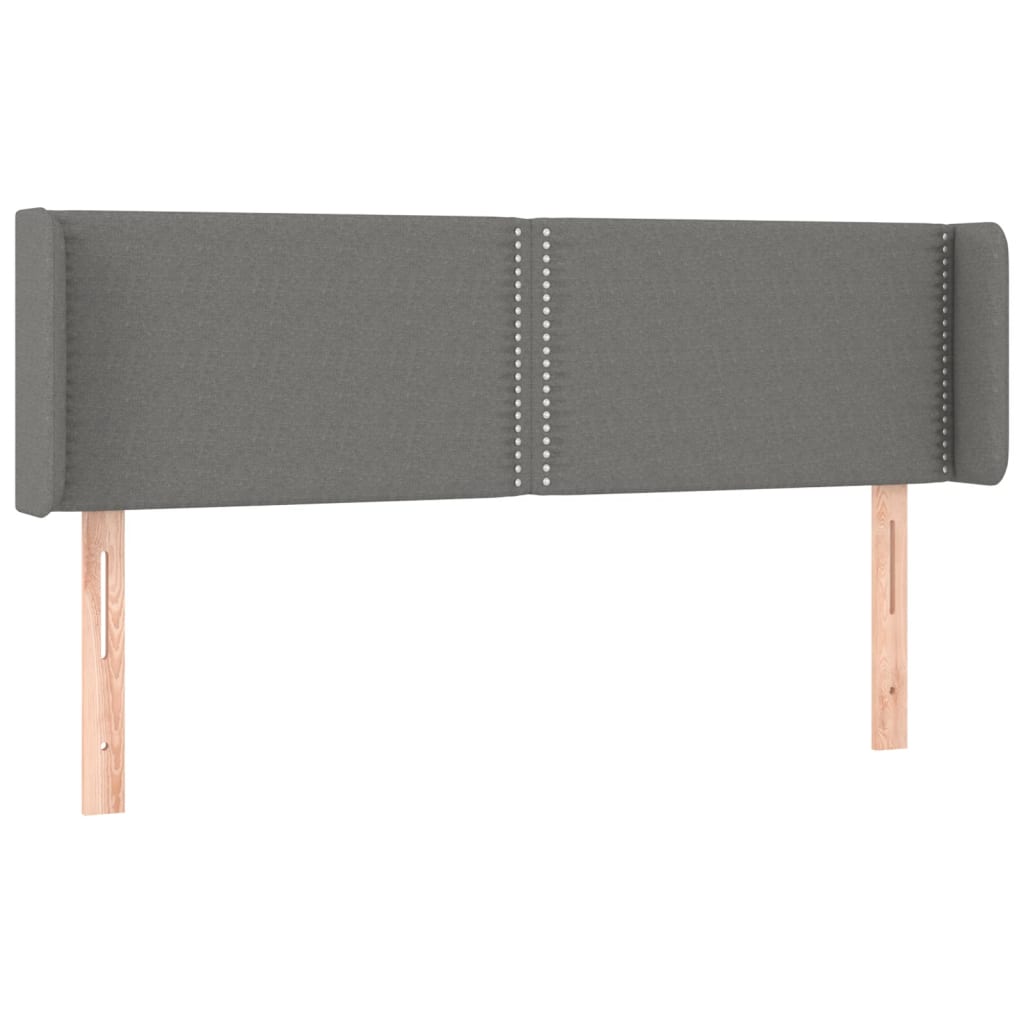 LED uzglavlje tamnosivo 147x16x78/88 cm od tkanine