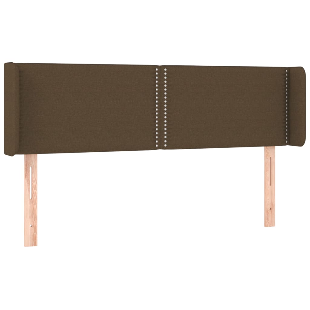 LED uzglavlje tamnosmeđe 147x16x78/88 cm od tkanine