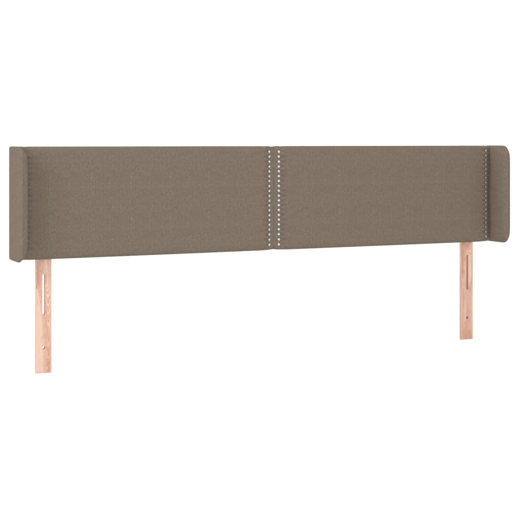 LED uzglavlje smeđesivo 183x16x78/88 cm od tkanine