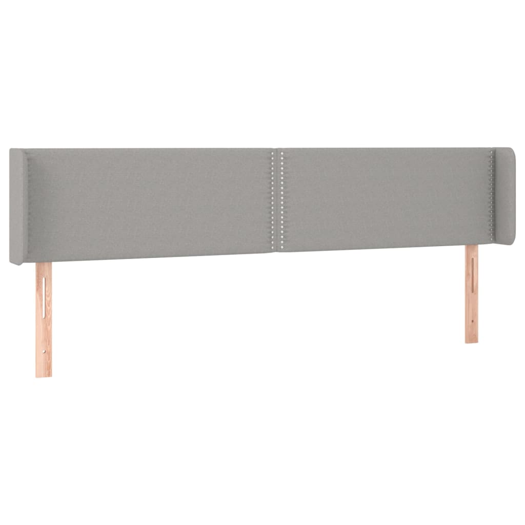 LED uzglavlje svjetlosivo 203x16x78/88 cm od tkanine
