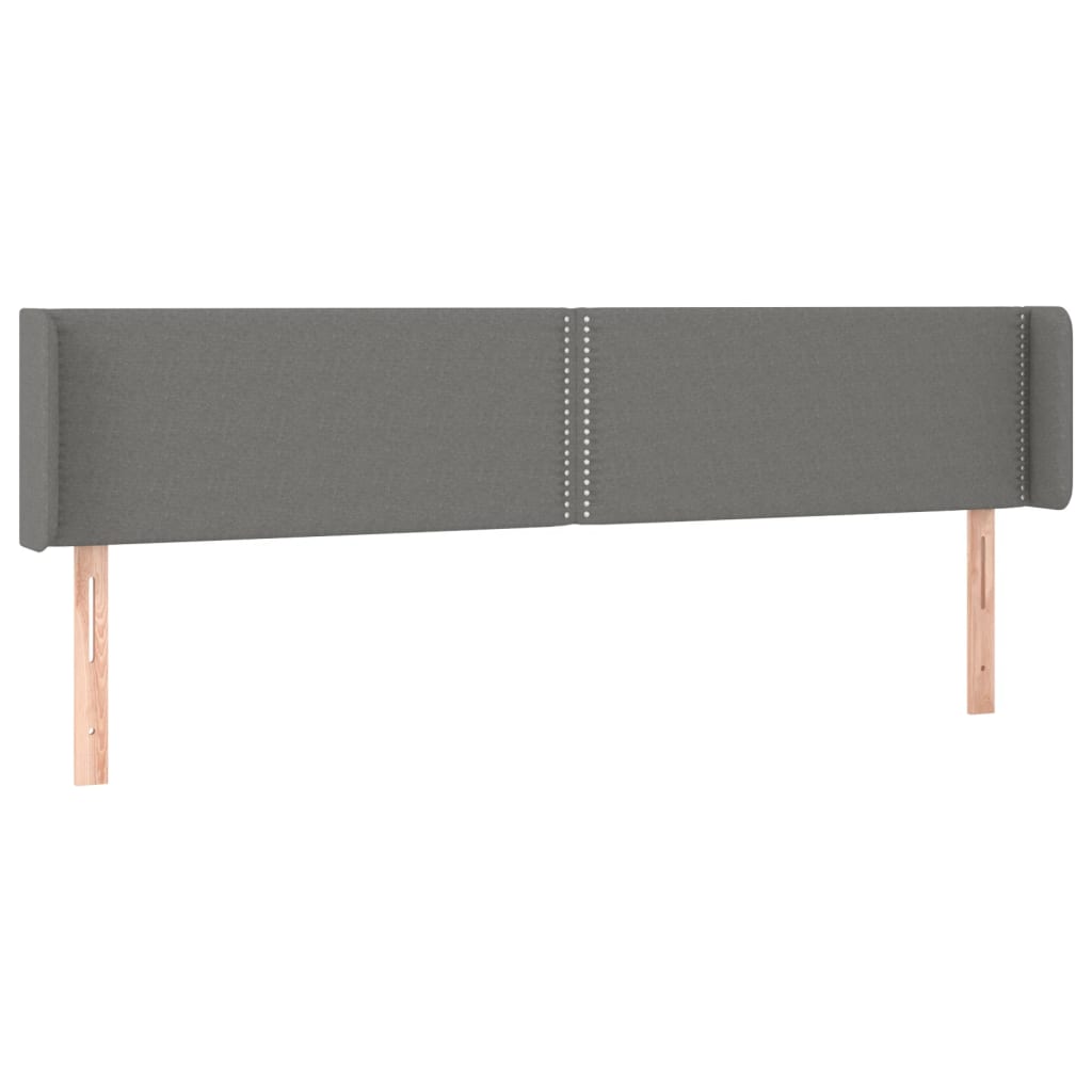 LED uzglavlje tamnosivo 203x16x78/88 cm od tkanine