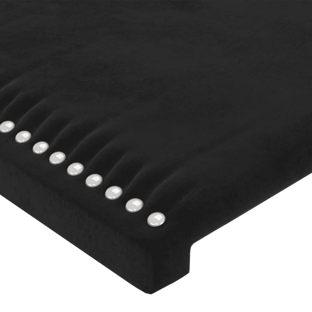 LED uzglavlje crno 93x16x78/88 cm baršunasto