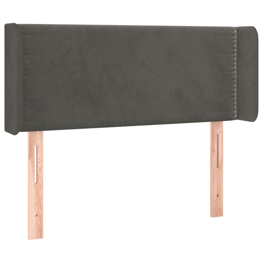 LED uzglavlje tamnosivo 103x16x78/88 cm baršunasto