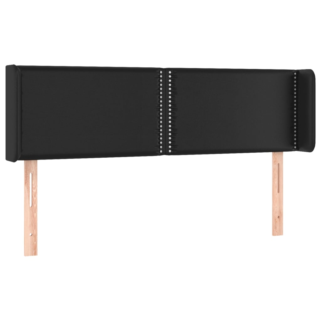 LED uzglavlje crno 147x16x78/88 cm od umjetne kože
