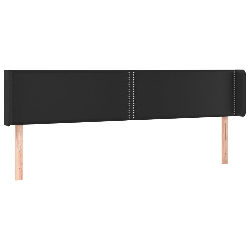LED uzglavlje crno 203x16x78/88 cm od umjetne kože