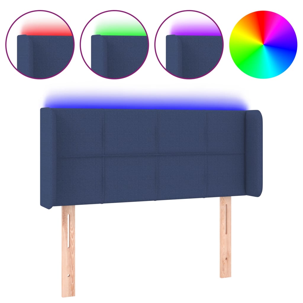 LED uzglavlje plavo 83x16x78/88 cm od tkanine