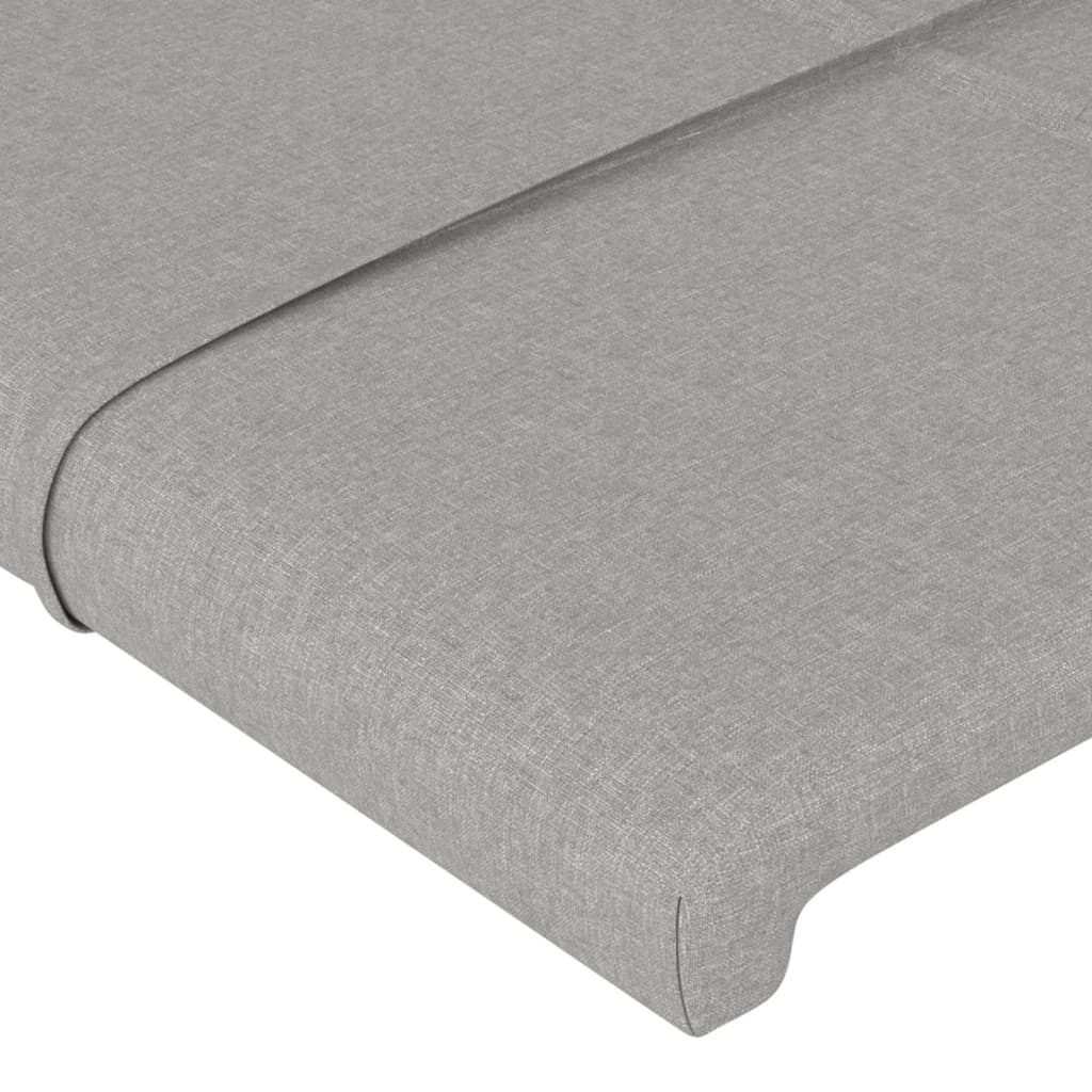 LED uzglavlje svjetlosivo 103x16x78/88 cm od tkanine