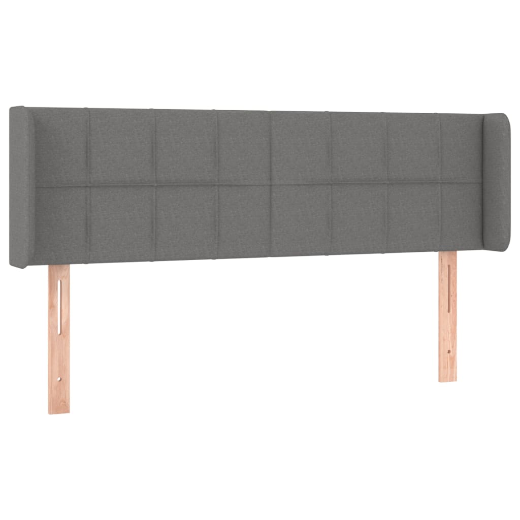 LED uzglavlje tamnosivo 147x16x78/88 cm od tkanine