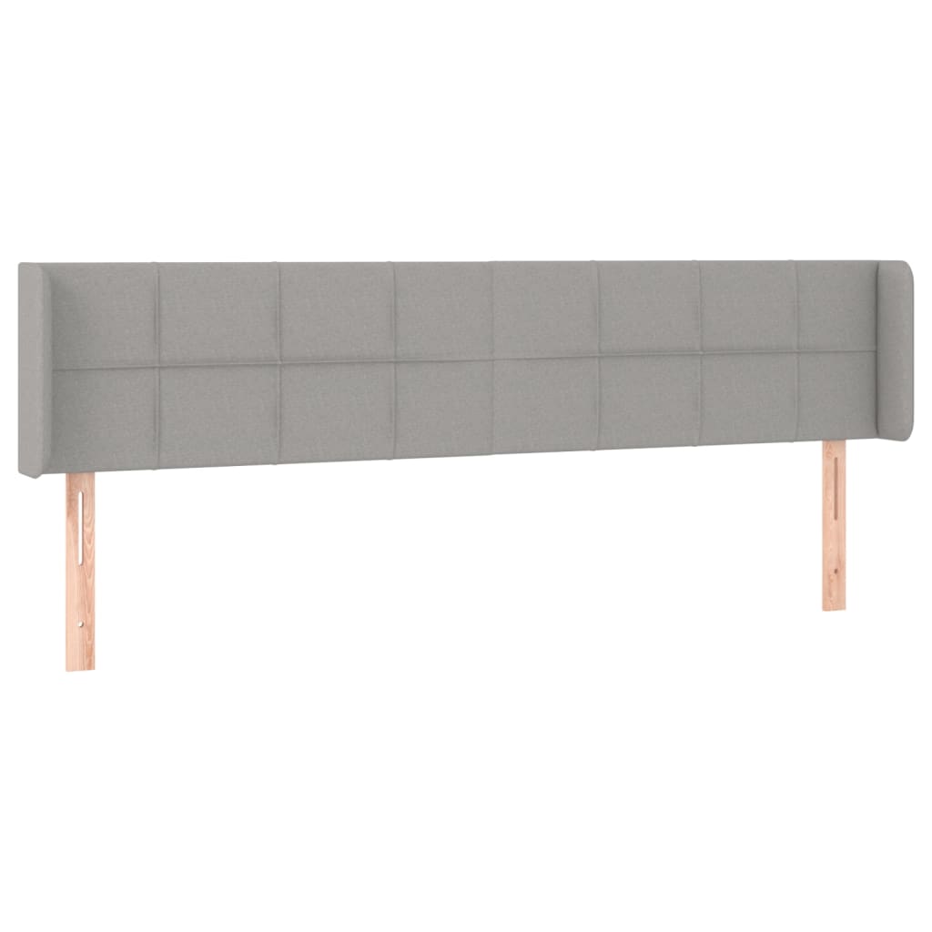 LED uzglavlje svjetlosivo 163x16x78/88 cm od tkanine