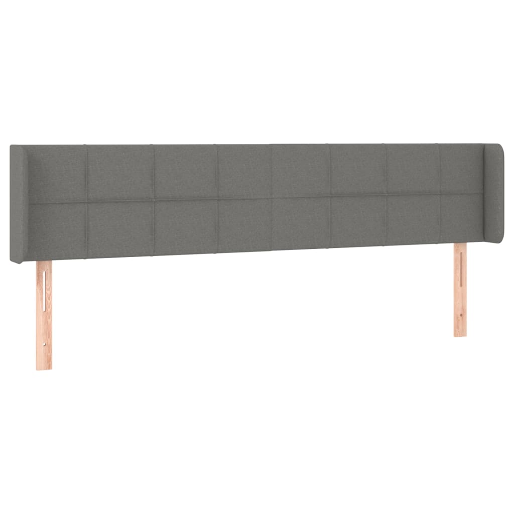 LED uzglavlje tamnosivo 203x16x78/88 cm od tkanine