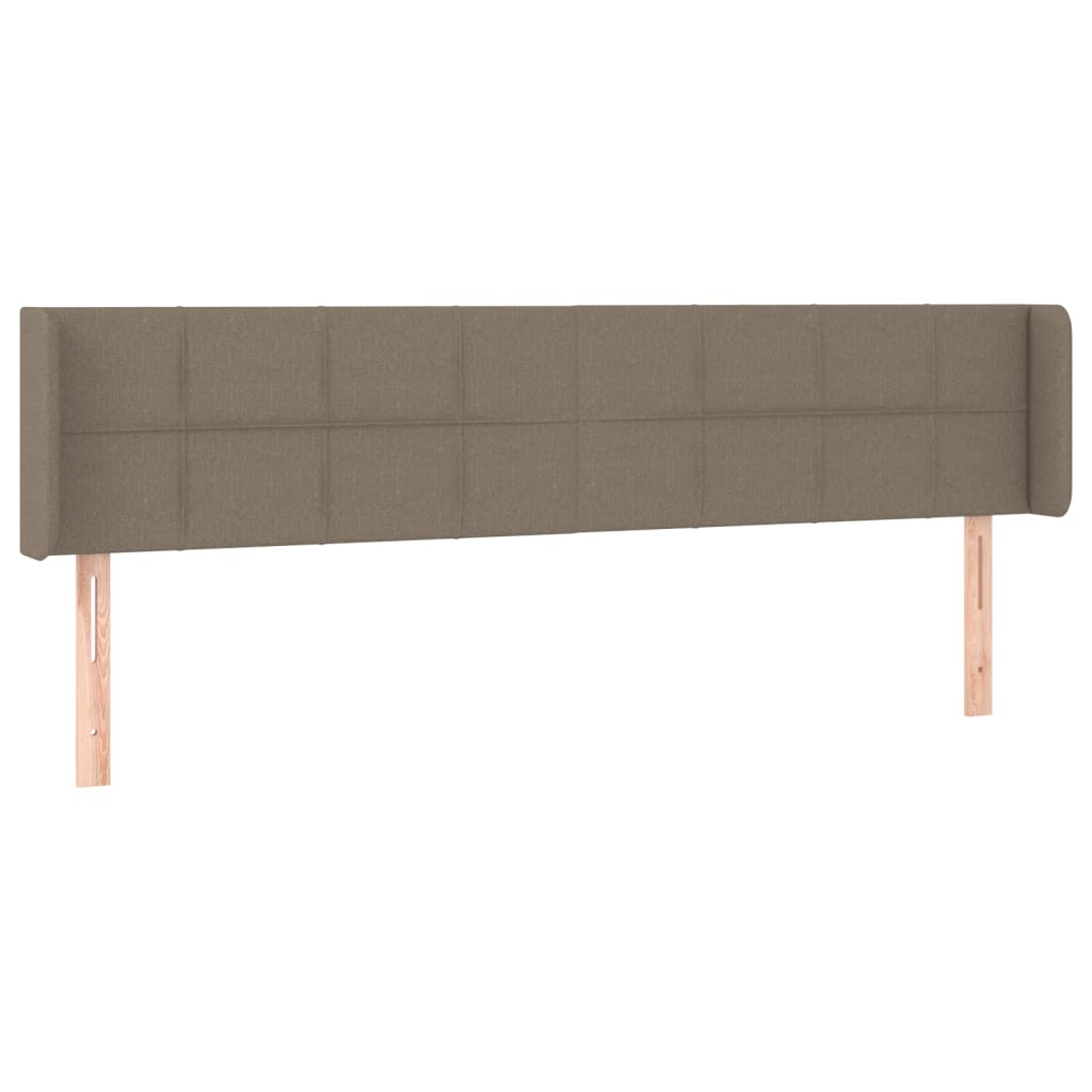 LED uzglavlje smeđesivo 203x16x78/88 cm od tkanine