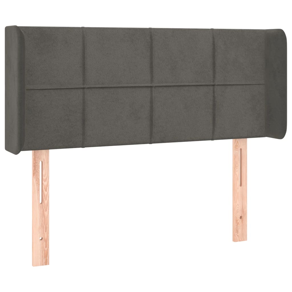 LED uzglavlje tamnosivo 83x16x78/88 cm baršunasto